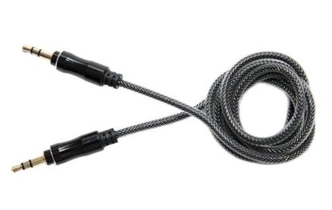 Cablu audio Lemontti LAUXCMBK, Jack 3.5 mm - Jack 3.5 mm, 1 m (Negru)