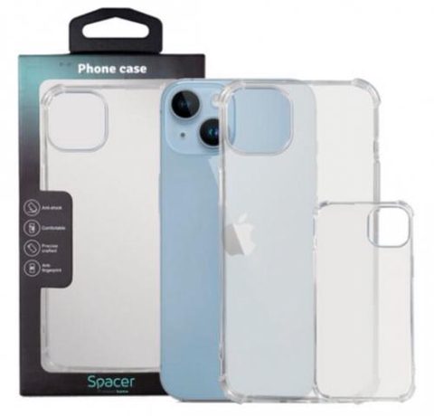 Protectie pentru spate Spacer SPPC-AP-IP14PL-CLR pentru Iphone 14 Plus, Transparenta