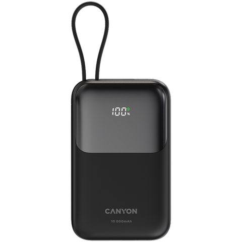 Acumulator extern CANYON CNS-CPB101BK OnPower 101, 10000 mAh, 22.5 W, USB-A/USB-C (Negru)