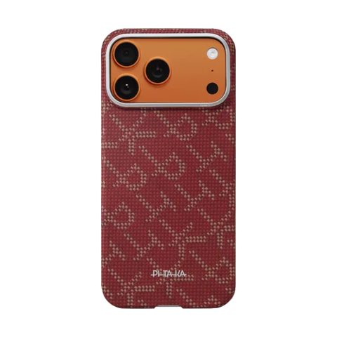 Husa Pitaka pentru iPhone 17 Pro, Ultra-Slim, PitaTap™ (Auriu/Rosu)