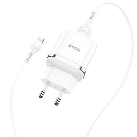 Incarcator Retea HOCO N3, Quick Charge, 18W, 1 X USB, cablu MicroUSB 1m (Alb)