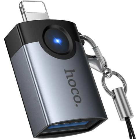 Adaptor OTG Lightning - USB-A HOCO UA46, Gri
