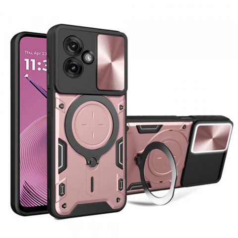 Husa pentru Motorola Moto G55, Techsuit, CamGuard Pro, Roz Aurie