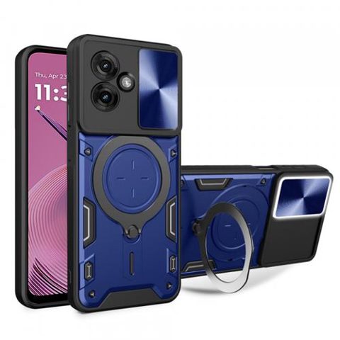 Husa pentru Motorola Moto G55, Techsuit, CamGuard Pro, Albastra