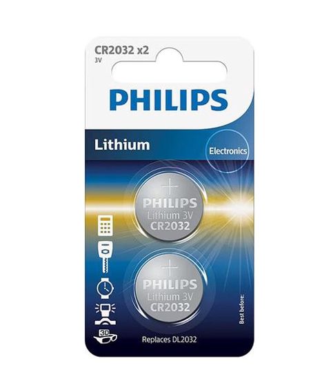 Set baterii Philips Lithium 3.0V, CR2032, 2 bucati