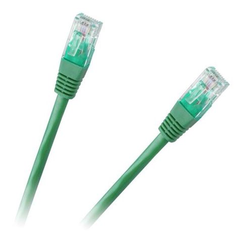 Cablu UTP CAT 6E CCA verde 0.5 m