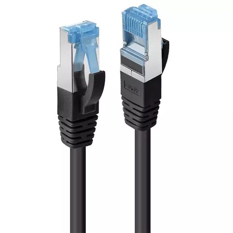 Cablu Lindy 1m Cat.6A S/FTP LSZH Network, Negru