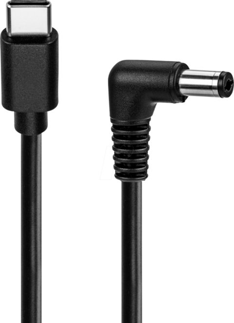 Cablu incarcare USB type C la DC 2.1 x 5.5mm 5V/3A 0.5m, Goobay G78971