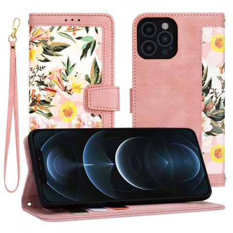 Husa pentru Apple iPhone 12 Pro Max, Techsuit, FlipCraft, Roz