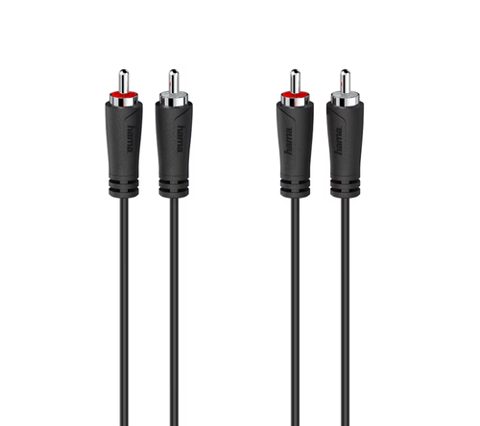 Cablu audio Hama 205258 2 x RCA - 2 x RCA, 3m (Negru)
