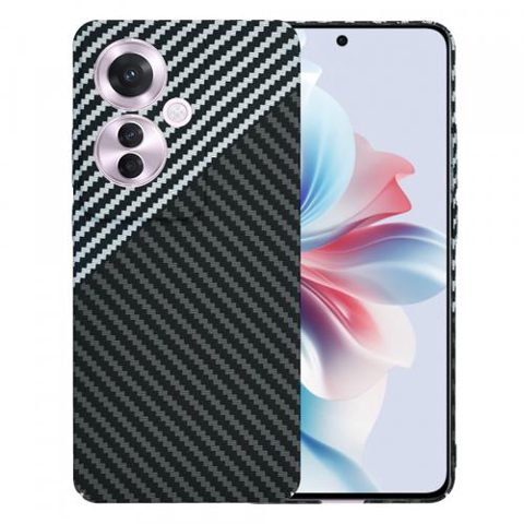 Husa pentru Oppo Reno11 F, Techsuit, Carbonite FiberShell, Neagra Gri
