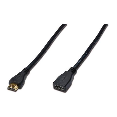Cablu prelungitor de mare viteza Digitus , HDMI A tata mama , 3m , Negru