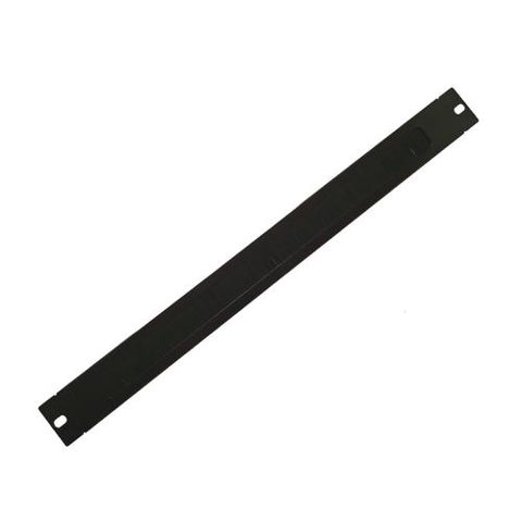 Panou gestionare cabluri SPACER, tip masca orizontala cu perii, 19 inch, 1U, 0.8mm (Negru)