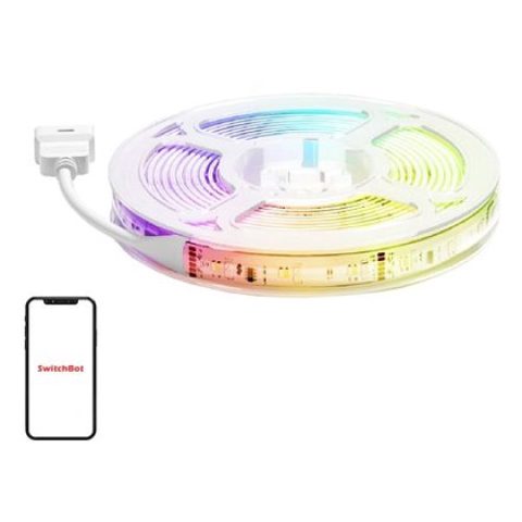 Banda LED Inteligenta SwitchBot 090616, RGBICWW, 5m, 100-240V, 2700K-6500K, 1200 lm