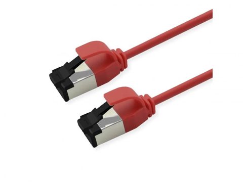 Cablu de retea RJ45 Slim U/FTP Cat. 8.1 (Class I) LSOH 1m Rosu, Roline 21.15.3223