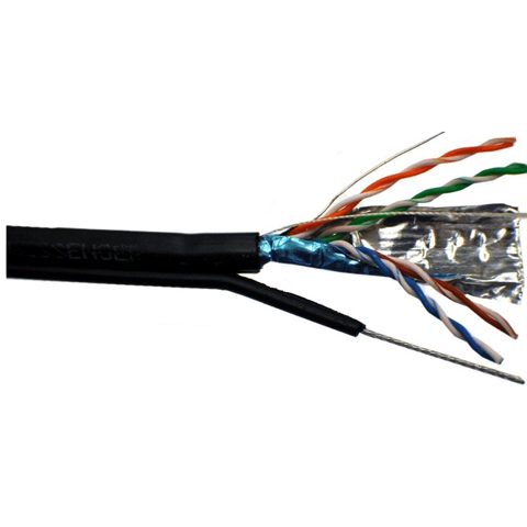 Cablu FTP CAT5 cupru+ sufa, Ecranat cu Folie de Aluminiu, Protectie UV