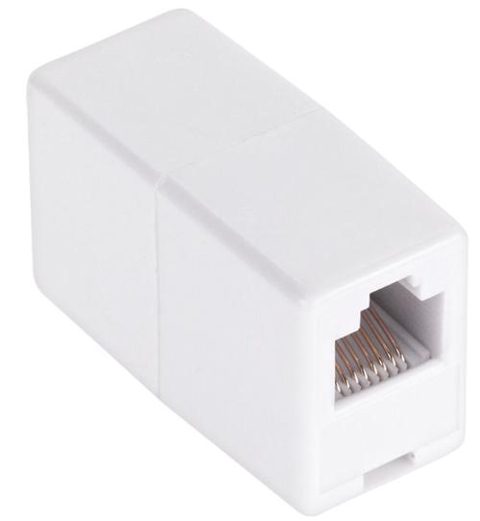 Adaptor OEM TEL0021-2, 8P8C, Mama - Mama (Alb)