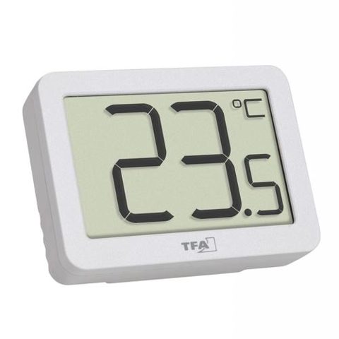 Termometru de camera TFA Dostmann 30.1065.02, cu suport magnetic (Alb)