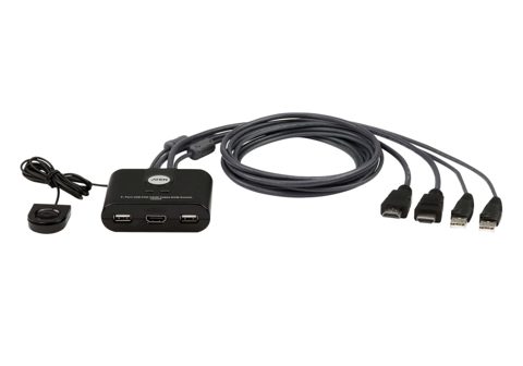 Switch KVM 2 porturi USB FHD HDMI, ATEN CS22HF