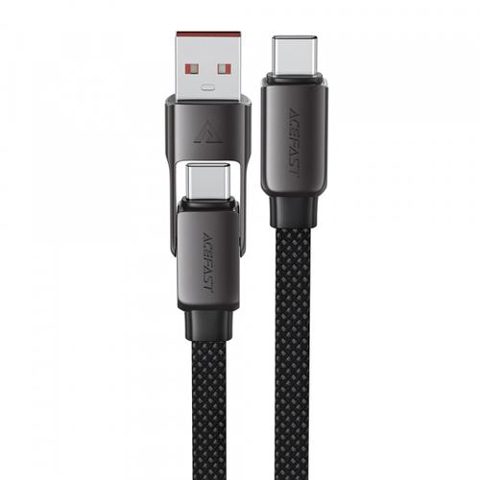 Cablu Date si Incarcare USB-C - USB-A / USB-C Acefast C13-04, 60W, 1.2m (Negru)