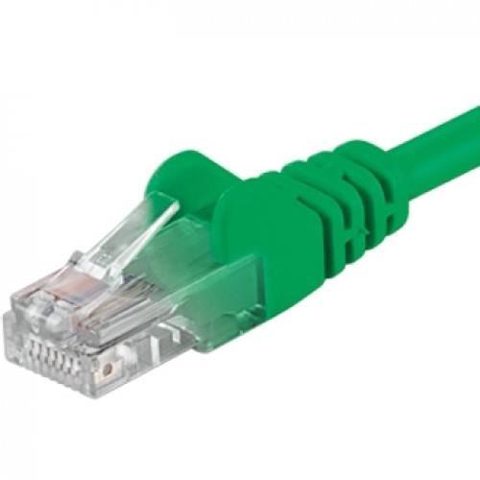 Patchcord UTP RJ45-RJ45 Cat.5e 0.5m, verde, cupru integral, 26AWG