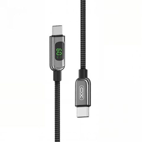 Cablu de date XO Design NB-Q203B Display, 60W, 1m (Negru)
