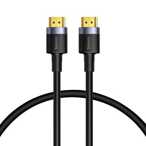 Cablu HDMI Baseus Cafule CADKLF-E01, rezolutie maxima 4K UHD (3840 x 2160) la 60 Hz, conectori auriti, 1m, Negru