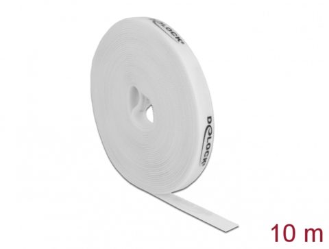 Rola cu arici 10m x 15mm Alb, Delock 18388