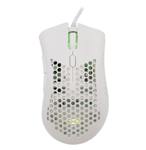 Mouse Gaming Barracuda BGM-031, Cu fir, USB (Alb)