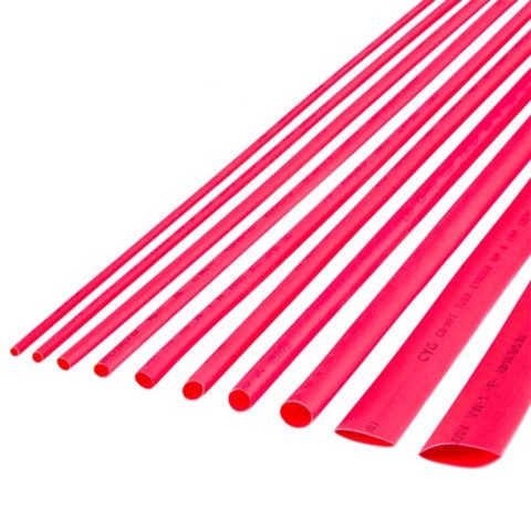 Tub termocontractabil 10mm x 1m Rosu, NAR0261.1