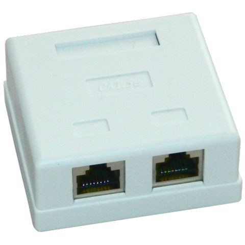 Priza FTP dubla aplicata cat.5e, EMTEX EMT-FTP5E-2P-PT