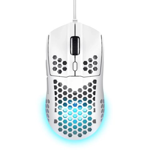 Mouse Gaming Trust GXT 928W, Cu fir, USB, iluminare RGB (Alb)