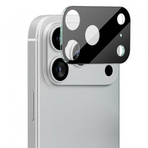 Folie de protectie Camera Spate Techsuit pentru Apple iPhone 17 Pro Max, Sticla Securizata (Negru)