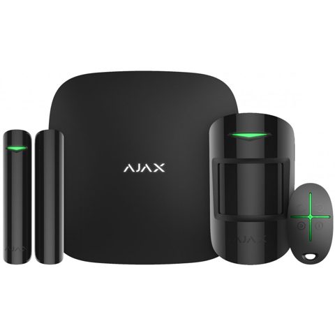 Kit alarma AJAX STARTERKIT (BLK), wireless, LAN + 2G, negru