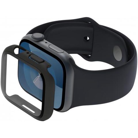 Husa Belkin ScreenForce TemperedCurve pentru Apple Watch 40mm / 41mm Series, Neagra