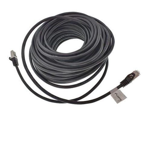 Cablu ecranat FTP, Lanberg 41898, cat 6, mufat 2xRJ45, lungime 20m, AWG 26, 250 MHz, de legatura retea, ethernet, Negru