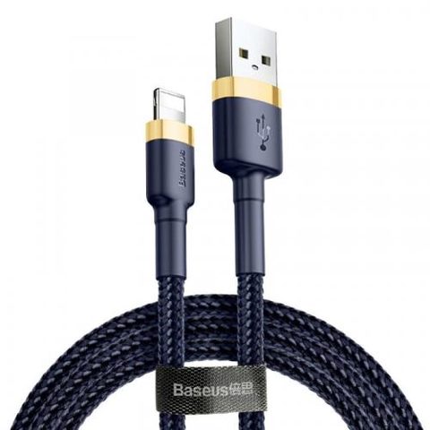 Cablu Date si Incarcare USB-A - Lightning Baseus Cafule CALKLF-CV3, 18W, 2m, Albastru