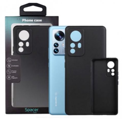 Protectie pentru spate Spacer SPPC-XI-12P-TPU pentru Xiaomi 12 Pro, Negru