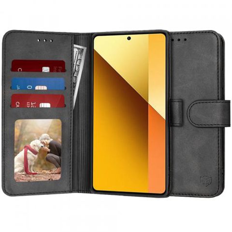 Husa pentru Xiaomi Redmi Note 13 5G, Techsuit, Diary Book, Neagra