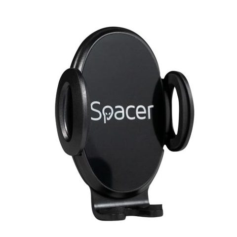 Suport auto Spacer, ventilatie prin clips prindere laterala rotire 360, Negru