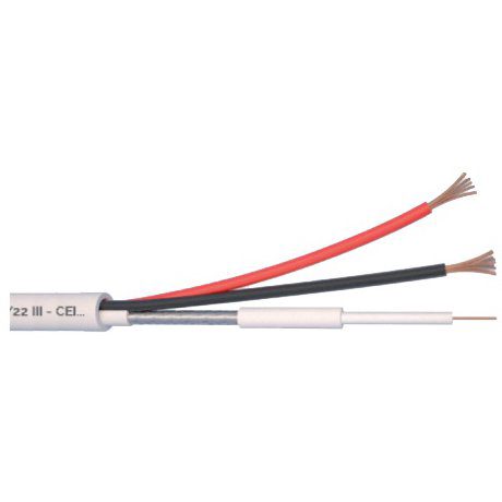 Cablu Microcoaxial + alimentare 2x0.5, Cupru, 100ml Elan Italia MCX75-2x0.5