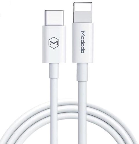 Cablu de date Mcdodo Element Series CA-7090, Lightning - USB Type-C, max 2 A, 1 m (Alb)