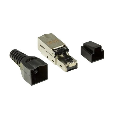 Mufa RJ-45 LOGILINK pentru cablu FTP, SFTP, Cat6a, RJ-45 (T), aliaj zinc ecranat, manson