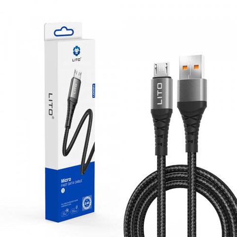 Cablu Date/Incarcare Lito LD08V, USB-A - microUSB, 18W, 1m