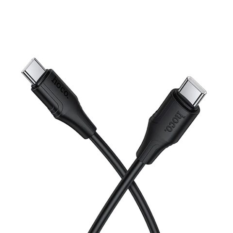Cablu Date/Incarcare HOCO X124, USB-C - USB-C, 60W, 1m (Negru)