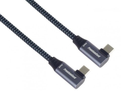 Cablu USB 3.2 Gen2x2 type C 100W unghi/unghi brodat 3m, ku31cj3