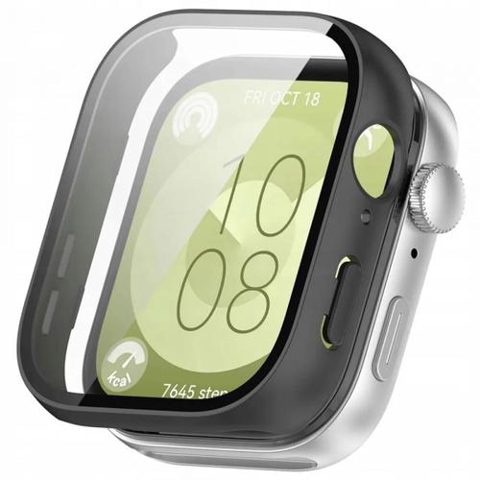 Husa Techsuit Defense360 Pro pentru Huawei Watch Fit 3, Neagra