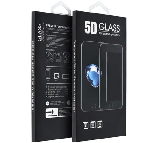 Folie de protectie Ecran OEM pentru Motorola Moto G86 Power / G86, Sticla Securizata, Full Glue, 5D, Neagra