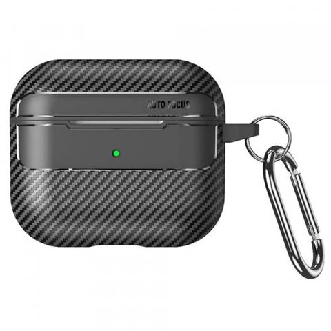 Husa Techsuit CarbonFiber pentru Apple AirPods 3 (Negru)