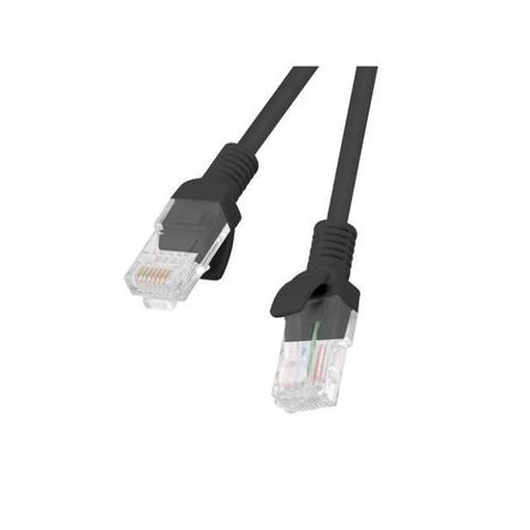 Cablu Patchcord Lanberg RJ45, cat. 5e, UTP, 1m, Negru